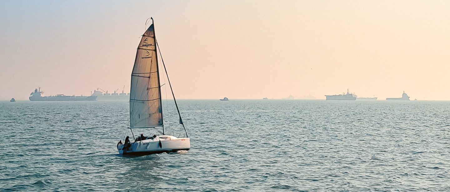 Picture of a sailing boat on the sea