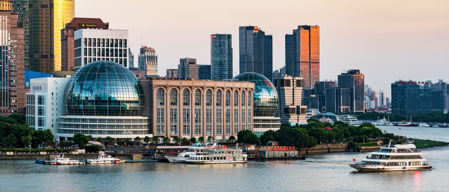 View of the Pudong district from the opposite side of the river