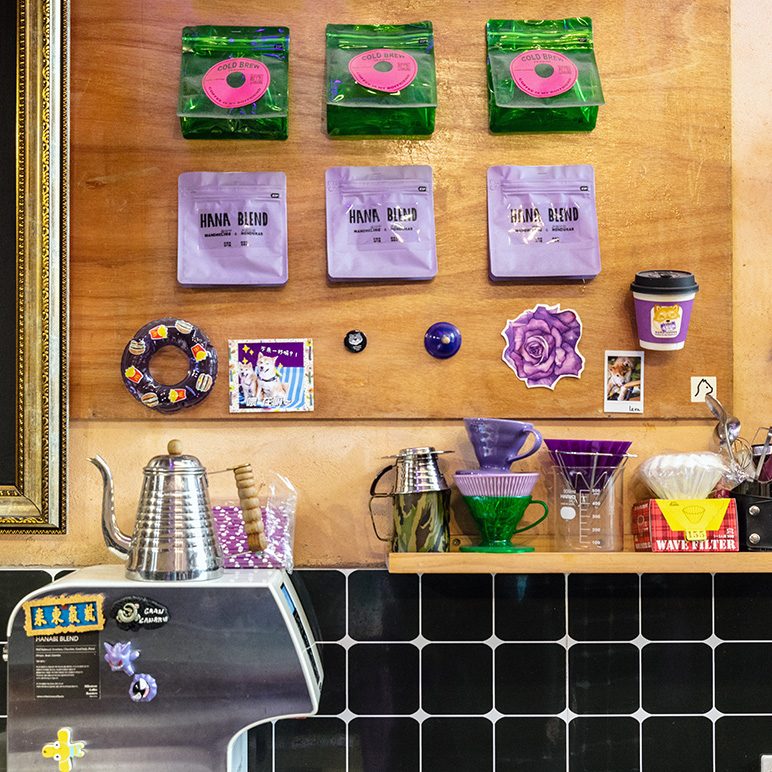 Interior view of the HANA Coffee café