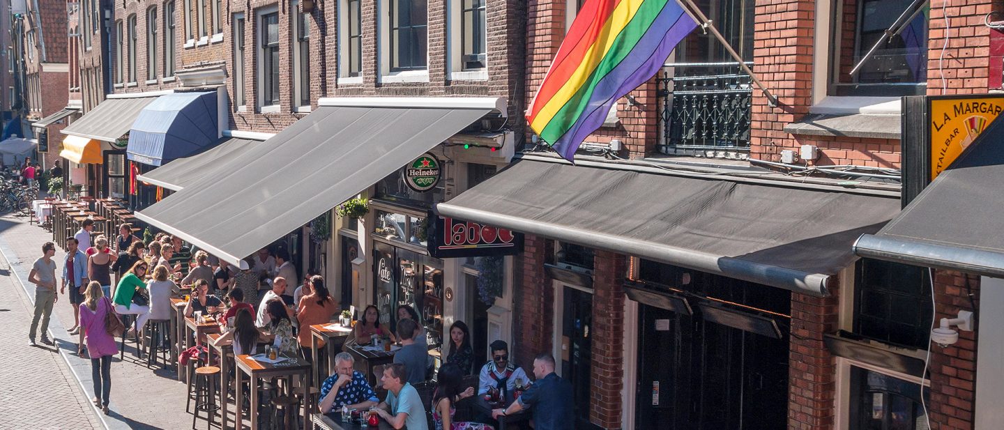 Exterior view of the queer bar Taboo in Amsterdam