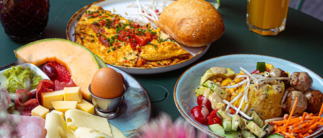 Various dishes at Cafe Karin