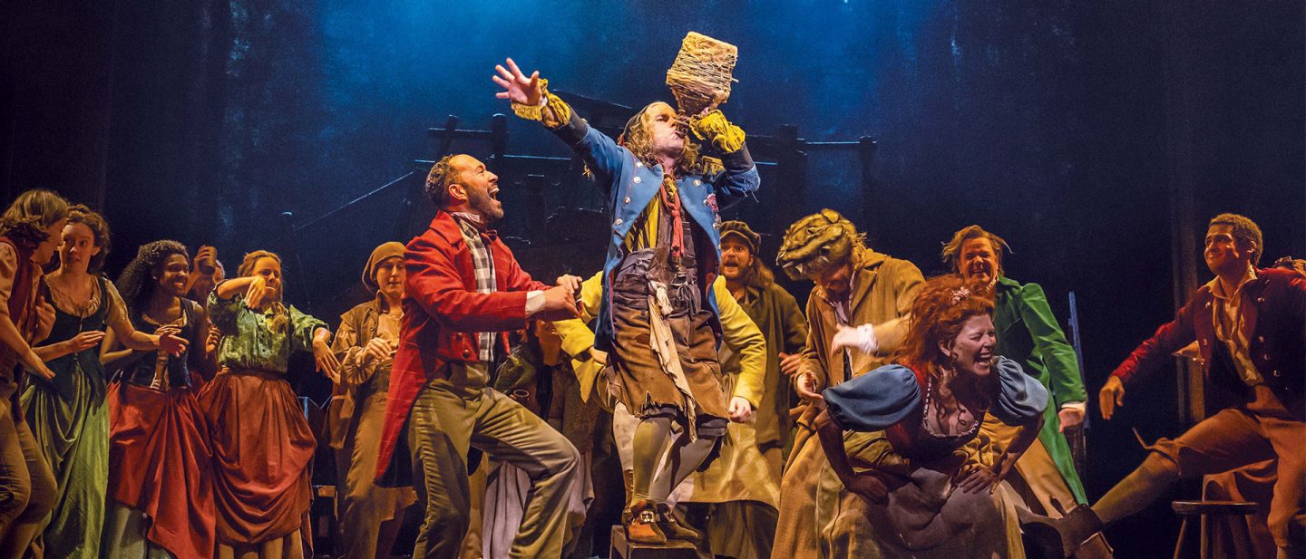 Stage scene from the musical “Les Misérables”