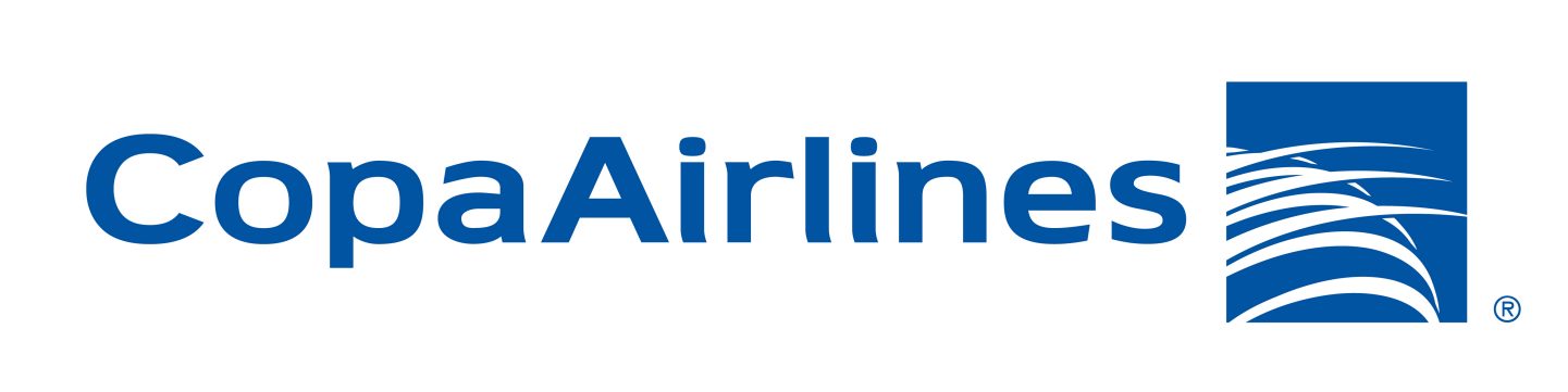 Copa Airlines logo featuring a blue globe graphic.