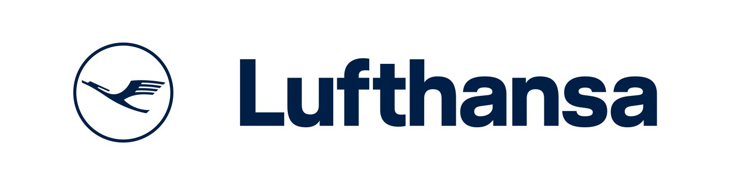 Lufthansa logo featuring a stylised crane inside a blue circle.