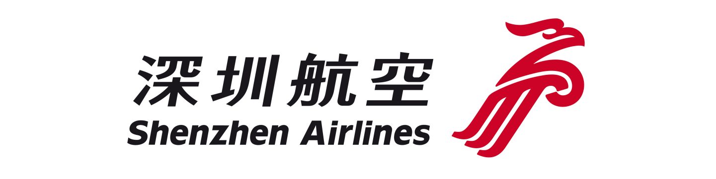 Shenzhen Airlines logo featuring a red, stylised bird in flight.