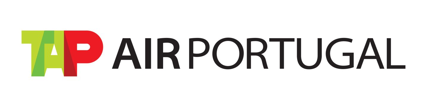 TAP Air Portugal logo with green and red lettering.