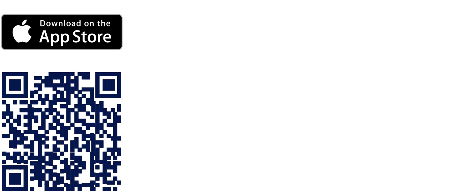 Apple App Store icon and QR code