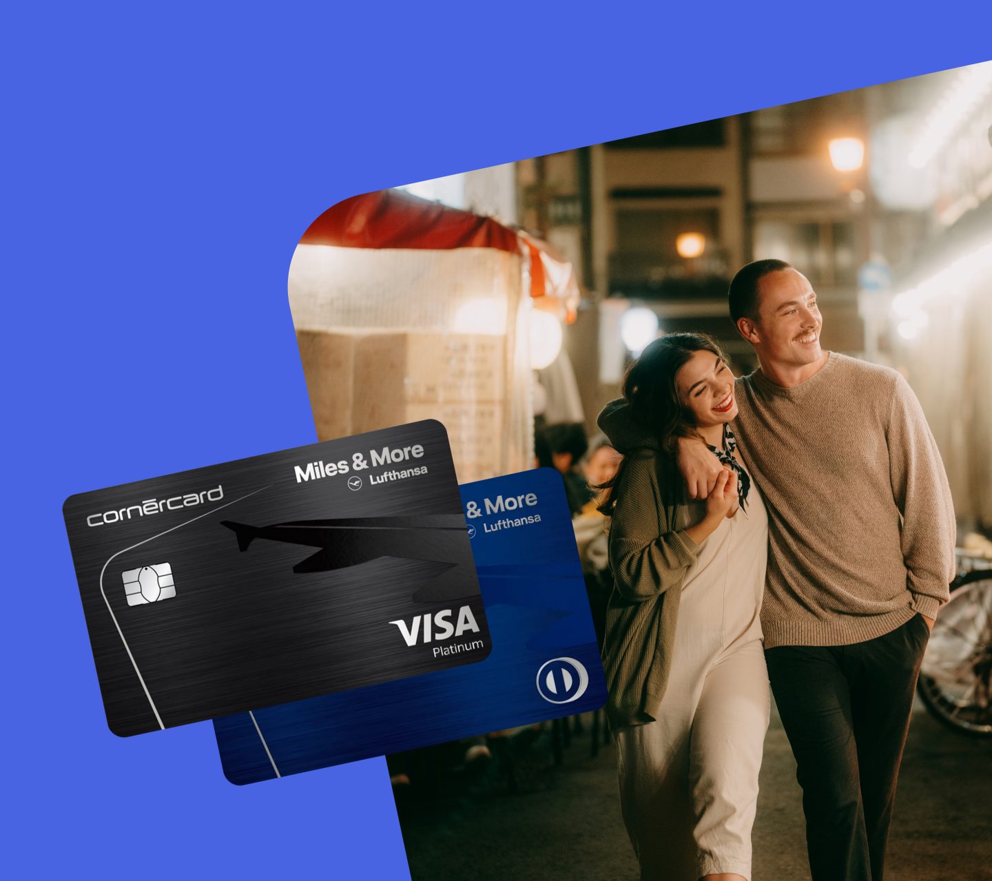 Miles & More Cornercard credit cards for earning miles while travelling.