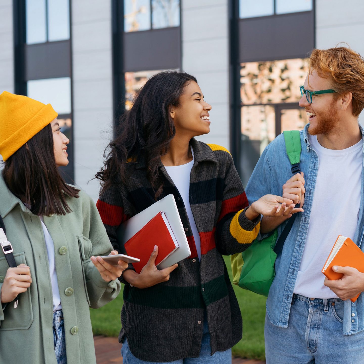 Students talking
