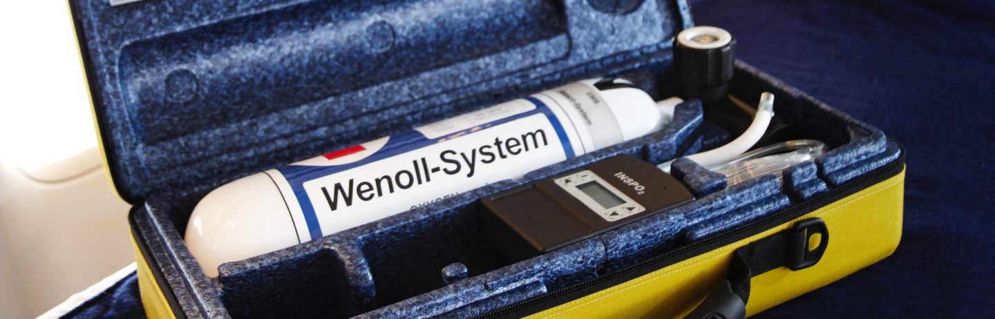 Oxygen cylinder in carry case